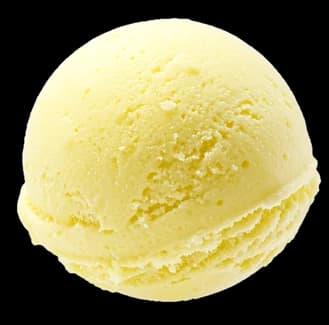 Bocha de helado de Ananá, imagen ilustrativa.
