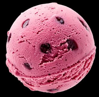 Bocha de helado de Cereza, imagen ilustrativa.