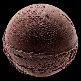 Bocha de helado de Chocolate, imagen ilustrativa.
