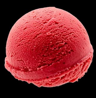 Bocha de helado de Frutilla al Agua, imagen ilustrativa.