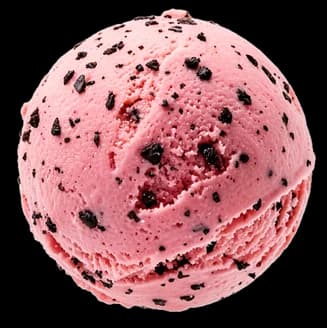 Bocha de helado de Frutilla Granizada, imagen ilustrativa.
