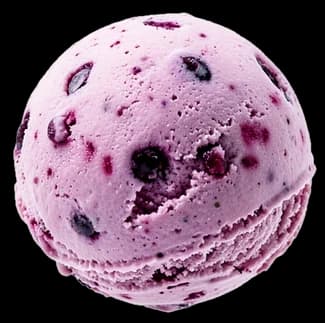 Bocha de helado de Frutos del Bosque, imagen ilustrativa.