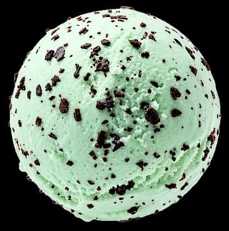 Bocha de helado de Menta Granizada, imagen ilustrativa.