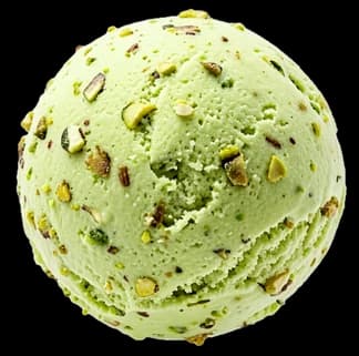 Bocha de helado de Pistacho, imagen ilustrativa.