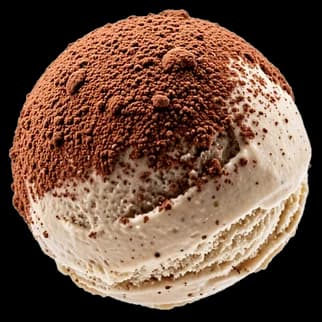 Bocha de helado de Tiramisú, imagen ilustrativa.